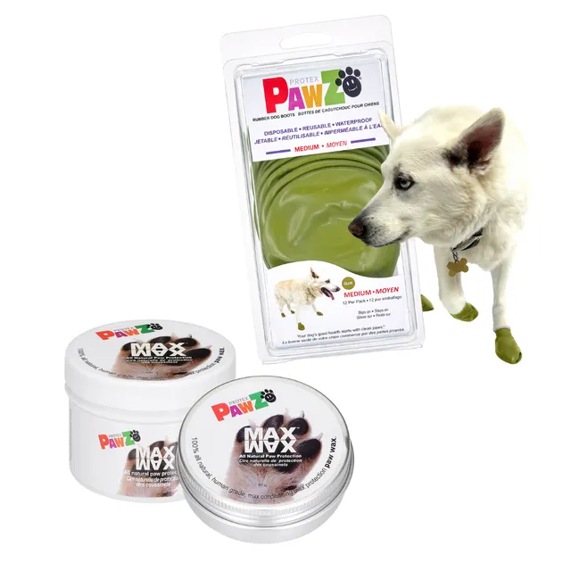 Pawz Kit Stivaletti gomma cane + Balsamo MaxWax