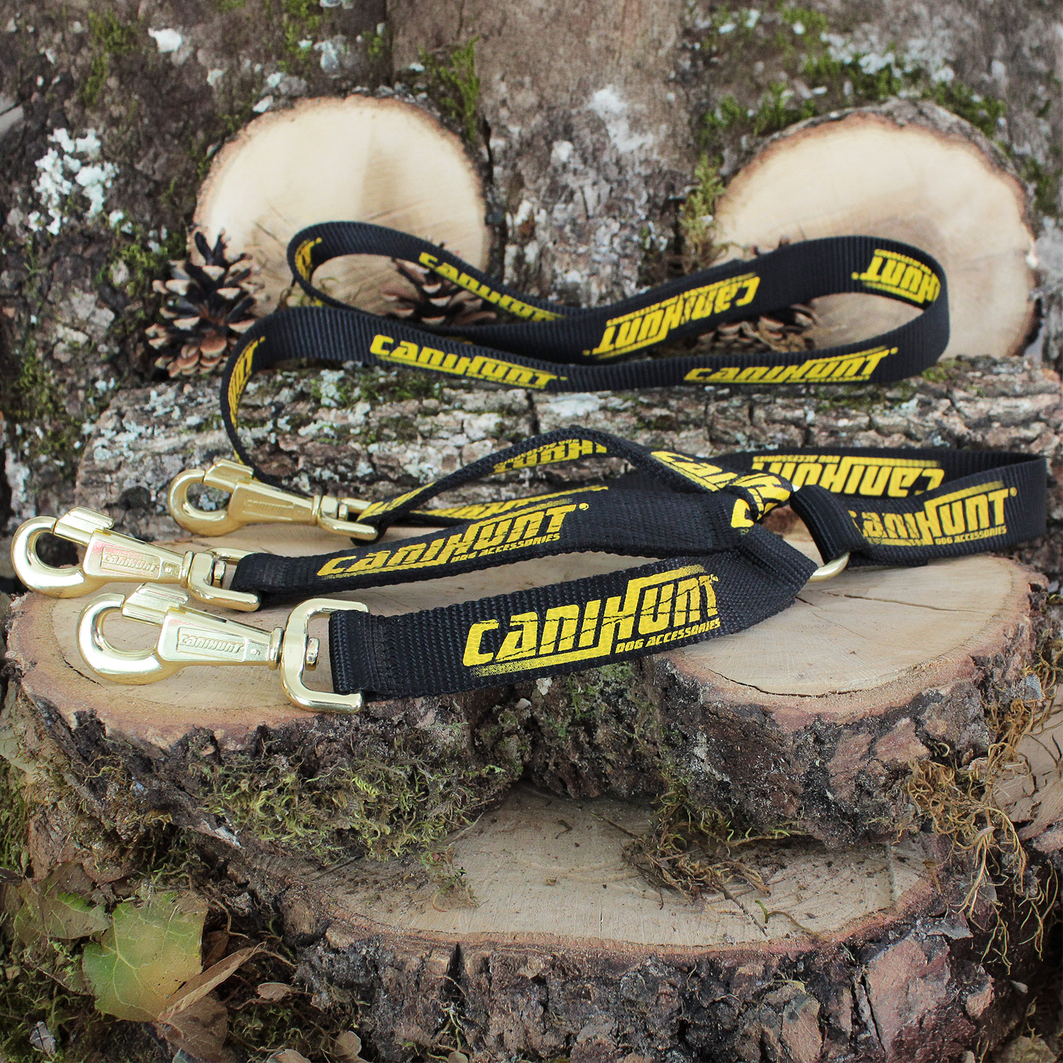 Canihunt Hunter guinzaglio triplo 3 cani 150 cm poliestere