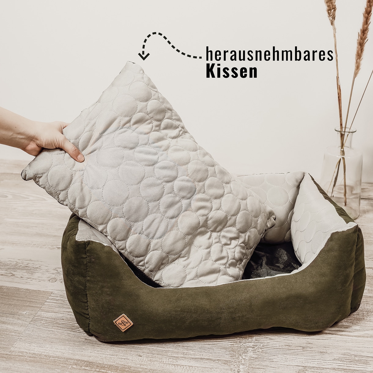Ne&No Cuccia Reversibile Personalizzata Letto Cane Gatto Nome