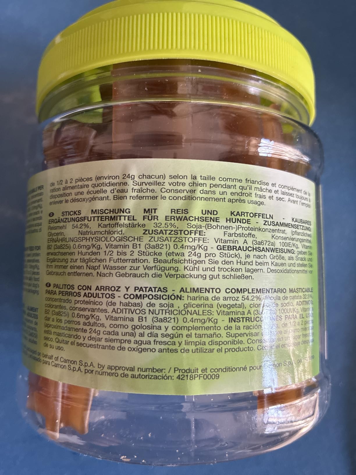 Camon Dental Snacks Vegetal Sticks Mix Snack Cani 400g Gluten Free