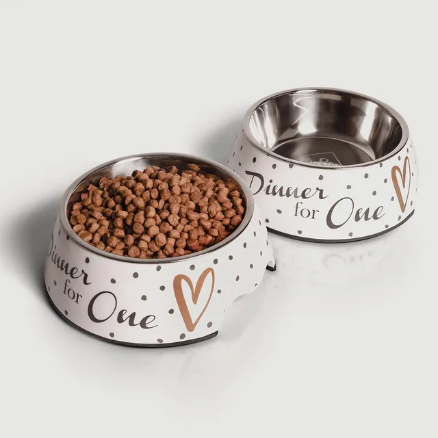 Ne&No Dinner for One ciotole cane gatto set 2 pezzi antiscivolo