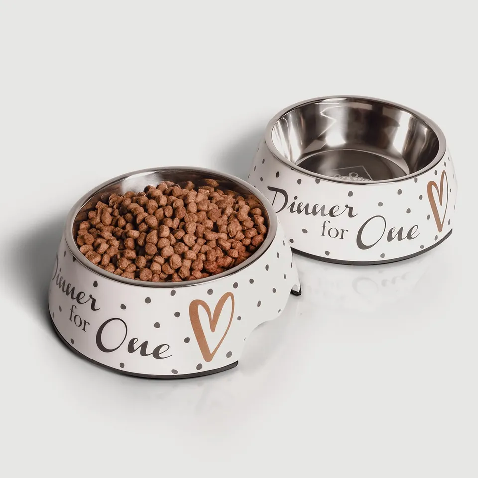 Ne&No Dinner for One ciotole cane gatto set 2 pezzi antiscivolo