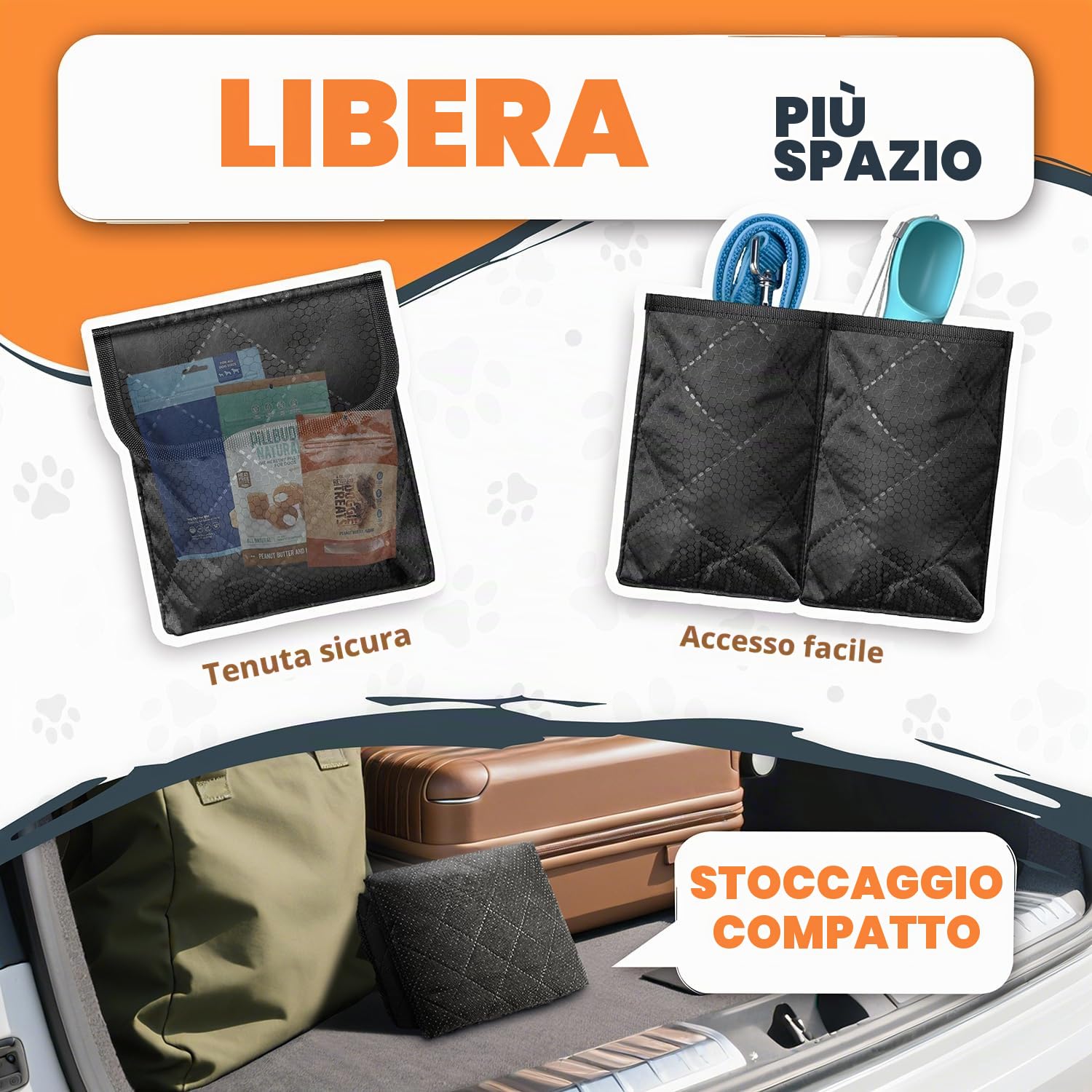 Looxmeer telo bagagliaio auto cani 180x102cm impermeabile