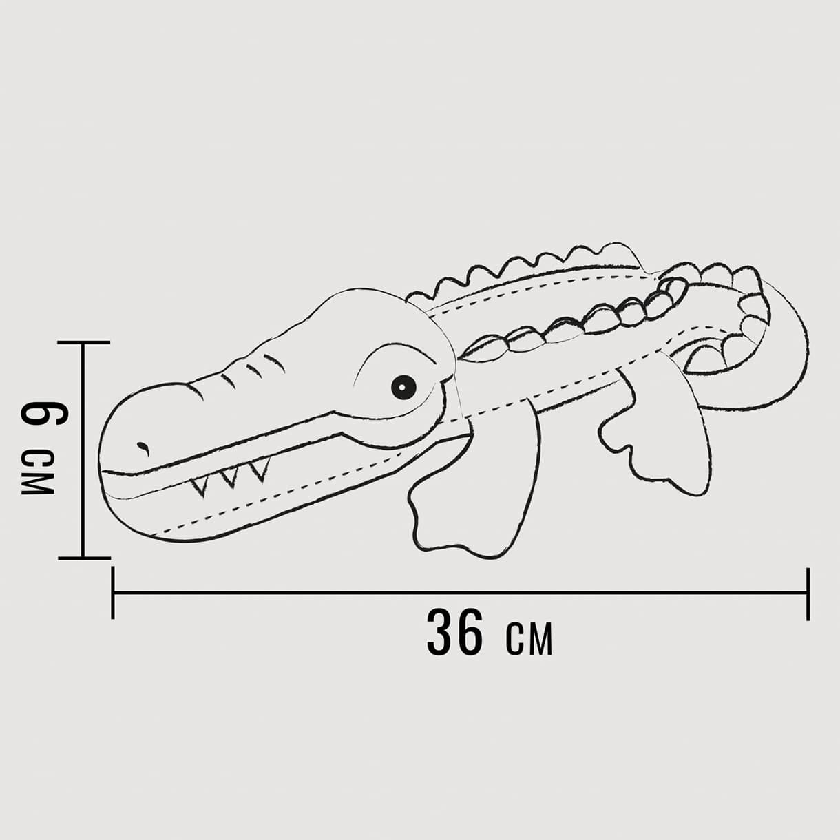 Ne&No Kris coccodrillo giocattolo cani 36 cm squittio