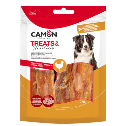 Camon Treats Snacks Jerky Pollo Snack per Cani 250 g
