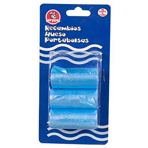 Arppe Hueso Portabolsas sacchetti igienici blu 45 pezzi