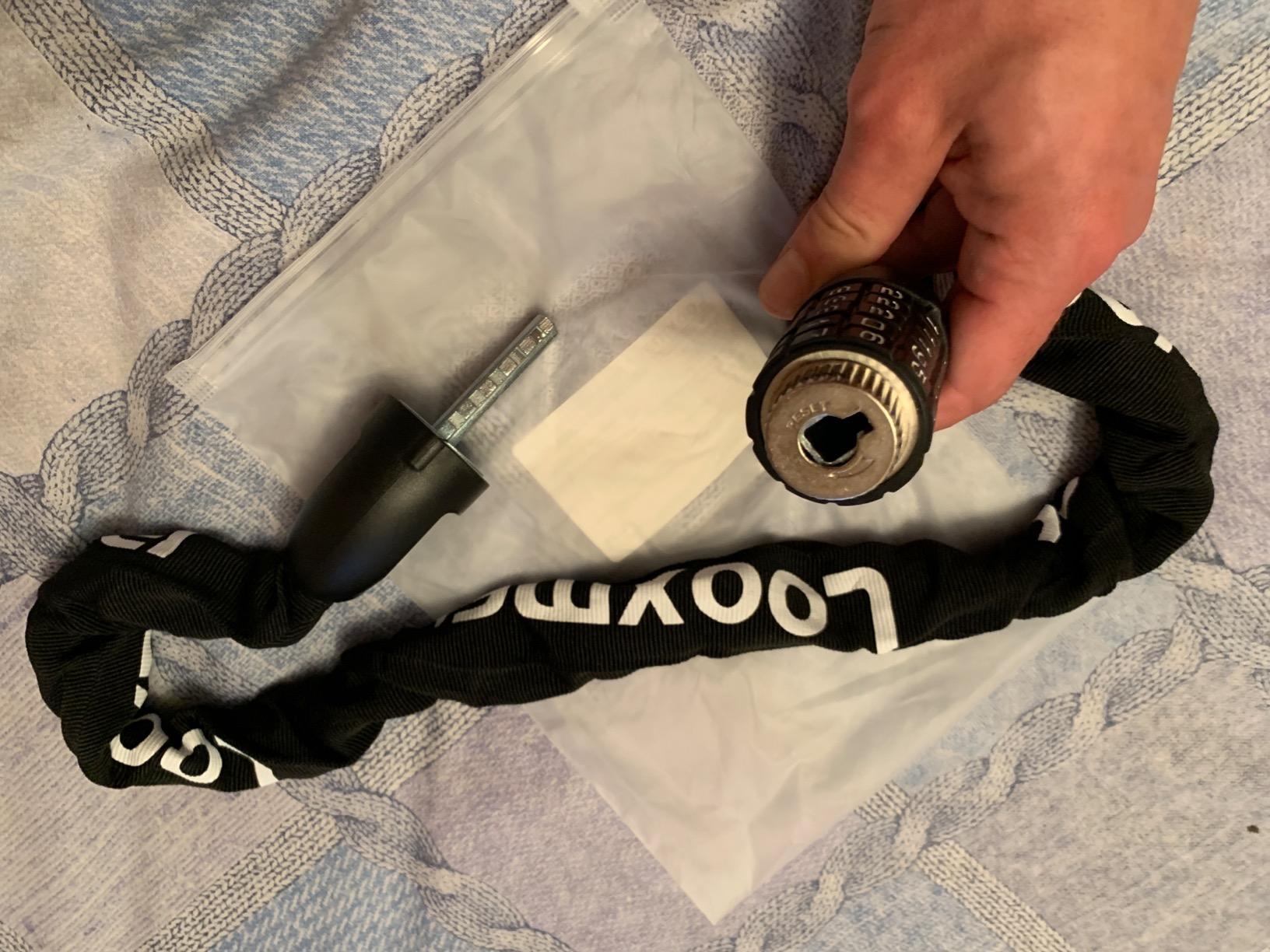 Looxmeer catena antifurto bici combinazione nero 90 cm