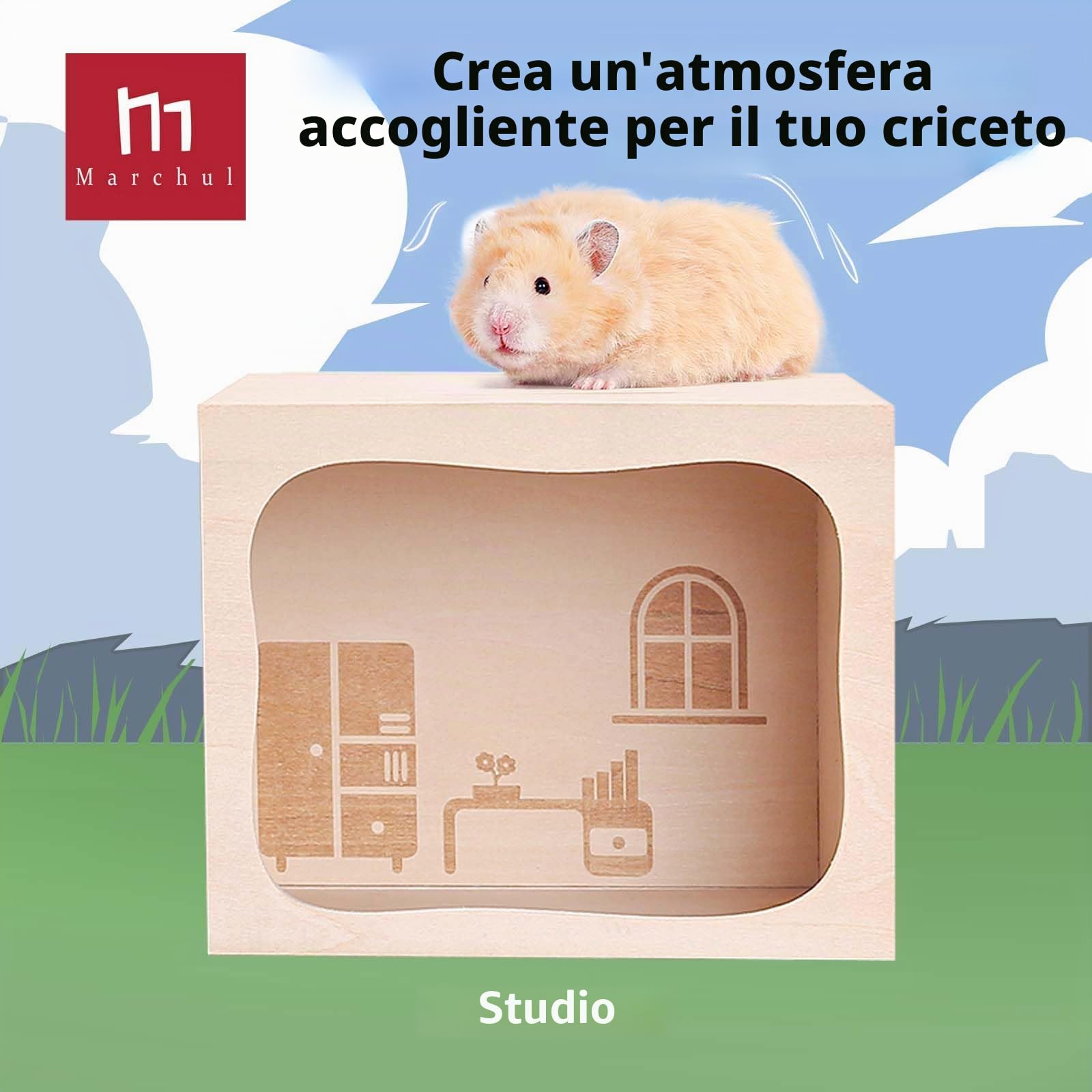 Marchul Casetta Modulare Camera Studio casetta criceti legno