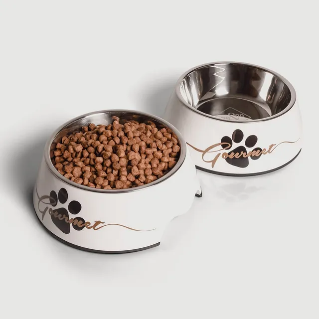 Ne&No Gourmet ciotole cane gatto set 2 pezzi antiscivolo