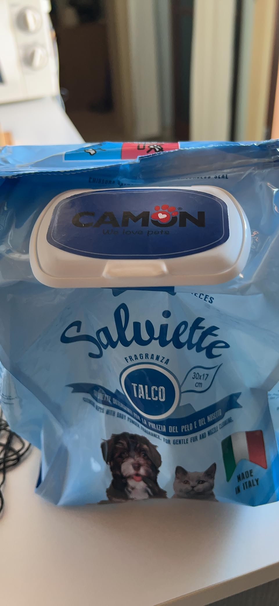 Camon Salviette Deodoranti Maxi Cani e Gatti 300 Pezzi Talco