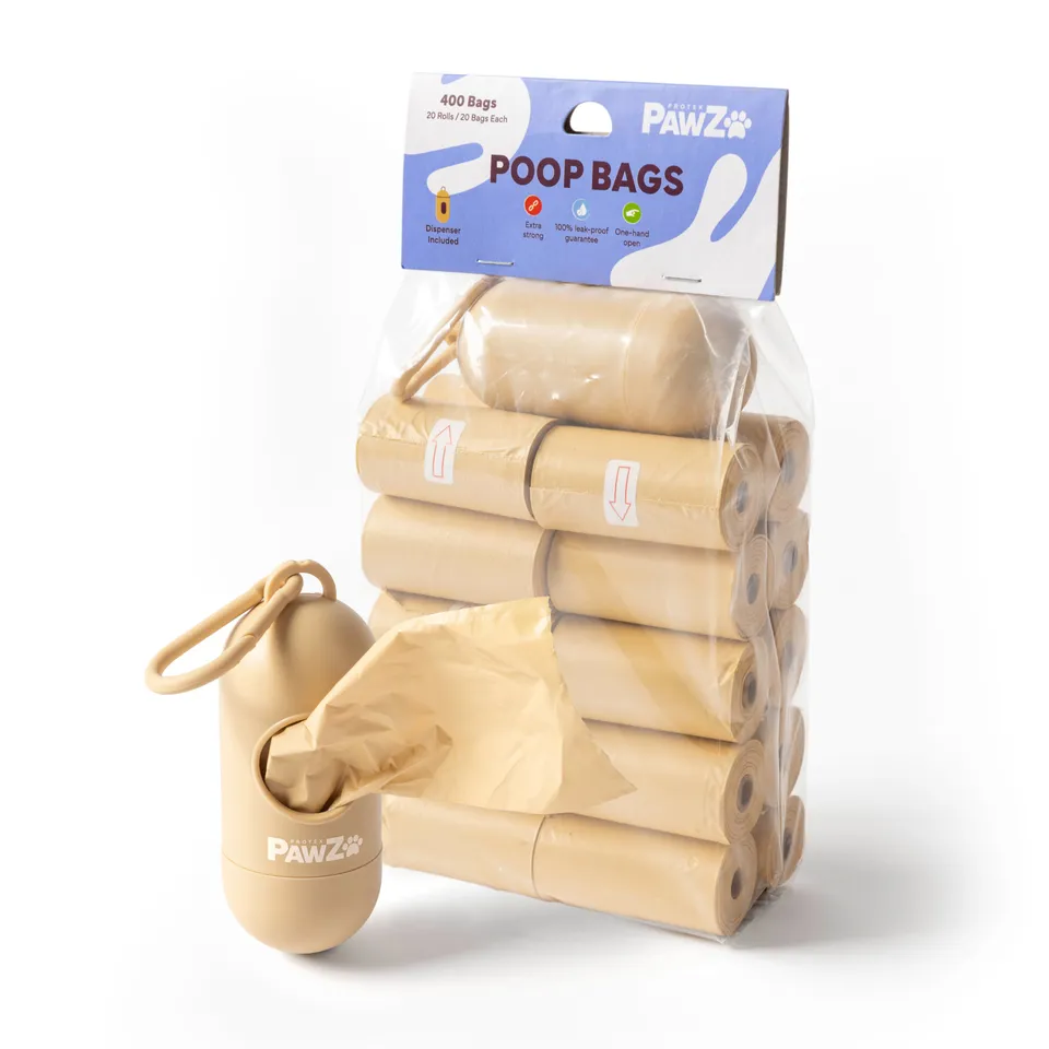 Pawz Poop Bags sacchetti igienici 400 pezzi+dispenser riciclati