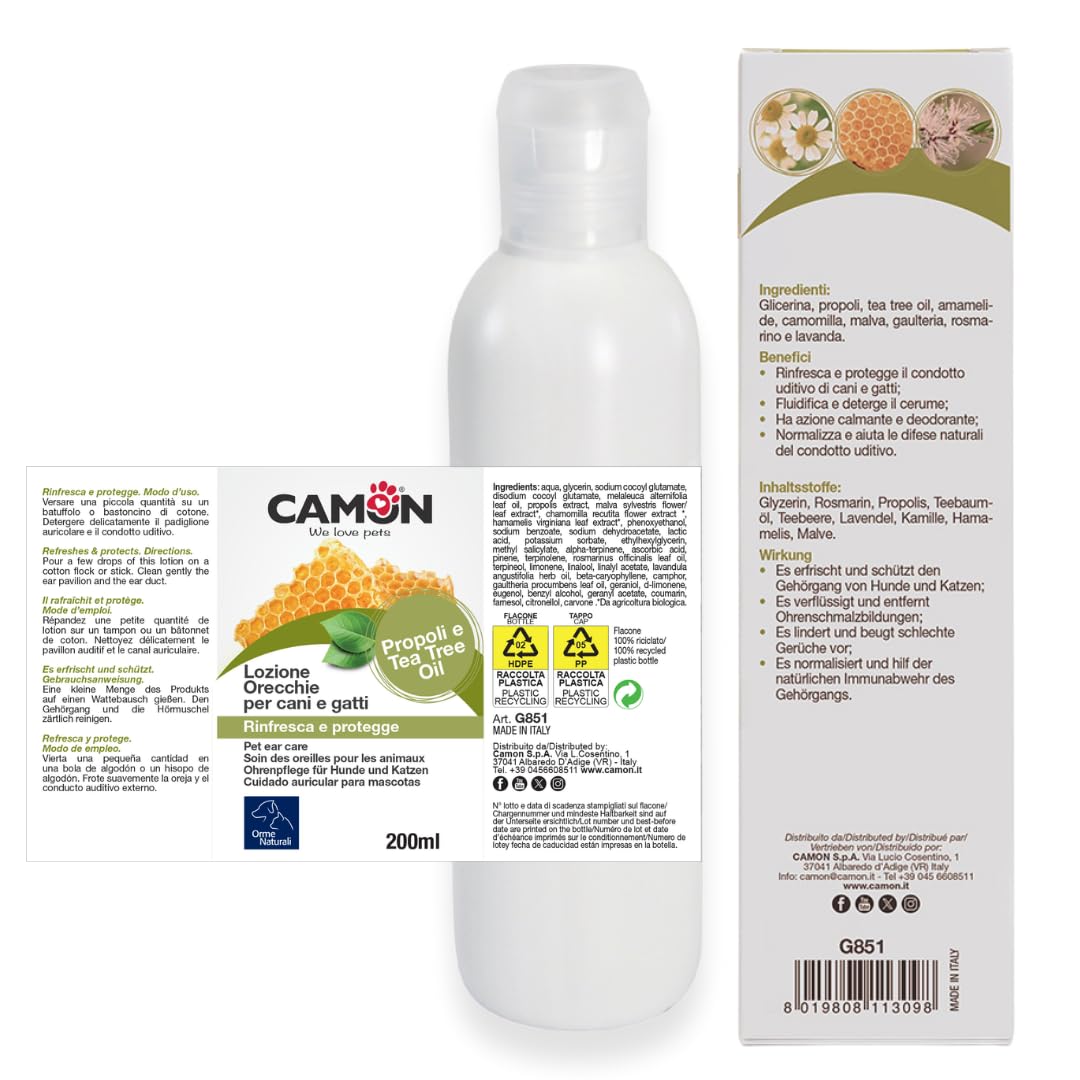 Camon Lozione Orecchie cani gatti lenitiva 200 ml