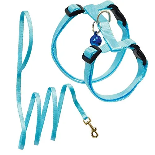 Arppe 7864011507 pettorina coniglio nylon blu con guinzaglio