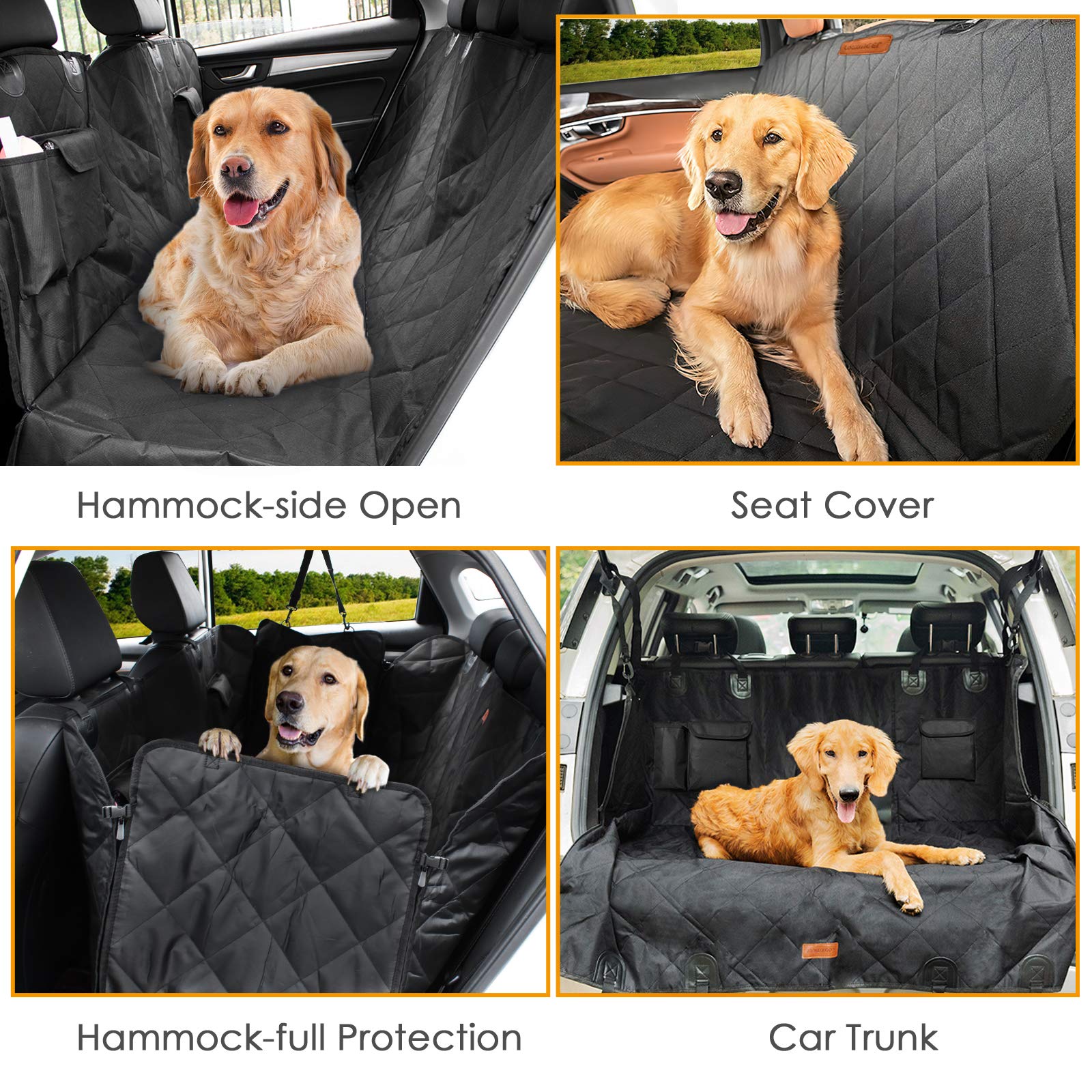 Looxmeer coprisedile auto per cani 147x137 cm impermeabile