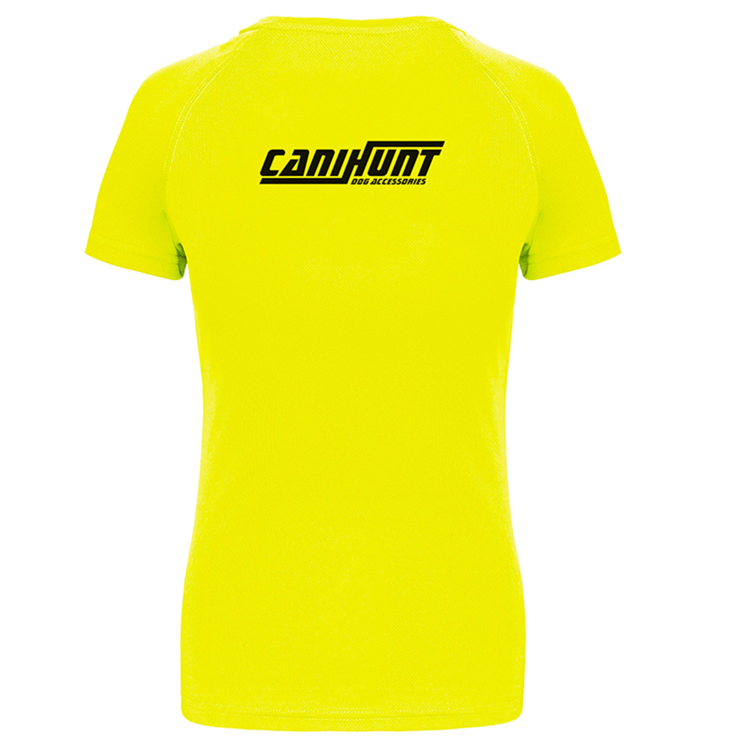 Canihunt T-Shirt Donna Maniche Corte Giallo Fluo Leggera