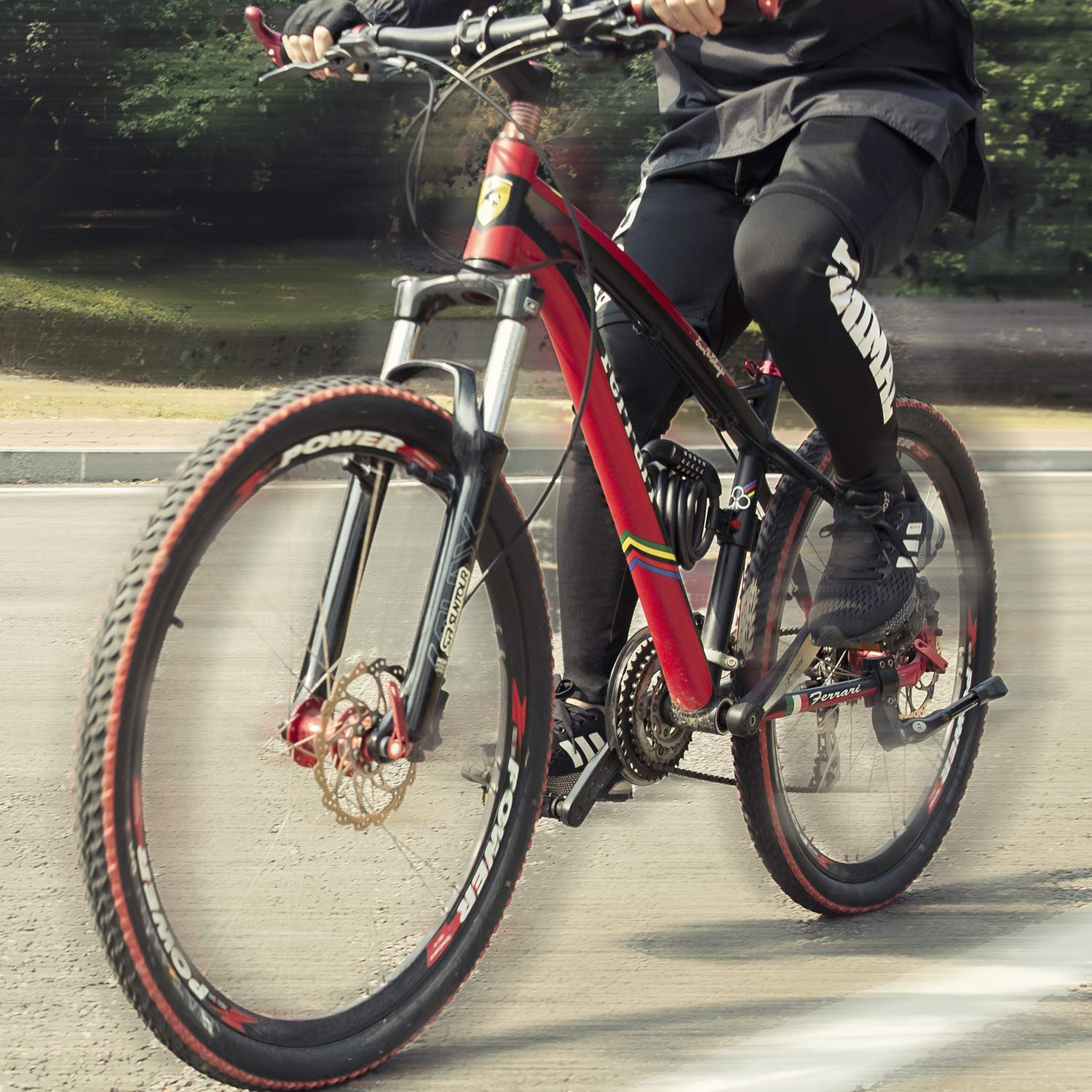 Looxmeer Lucchetto Bici a Cavo Combinazione 5 Cifre 180 cm