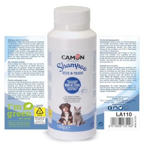 Camon Shampoo Secco Polvere Cani Gatti 150g Fresco