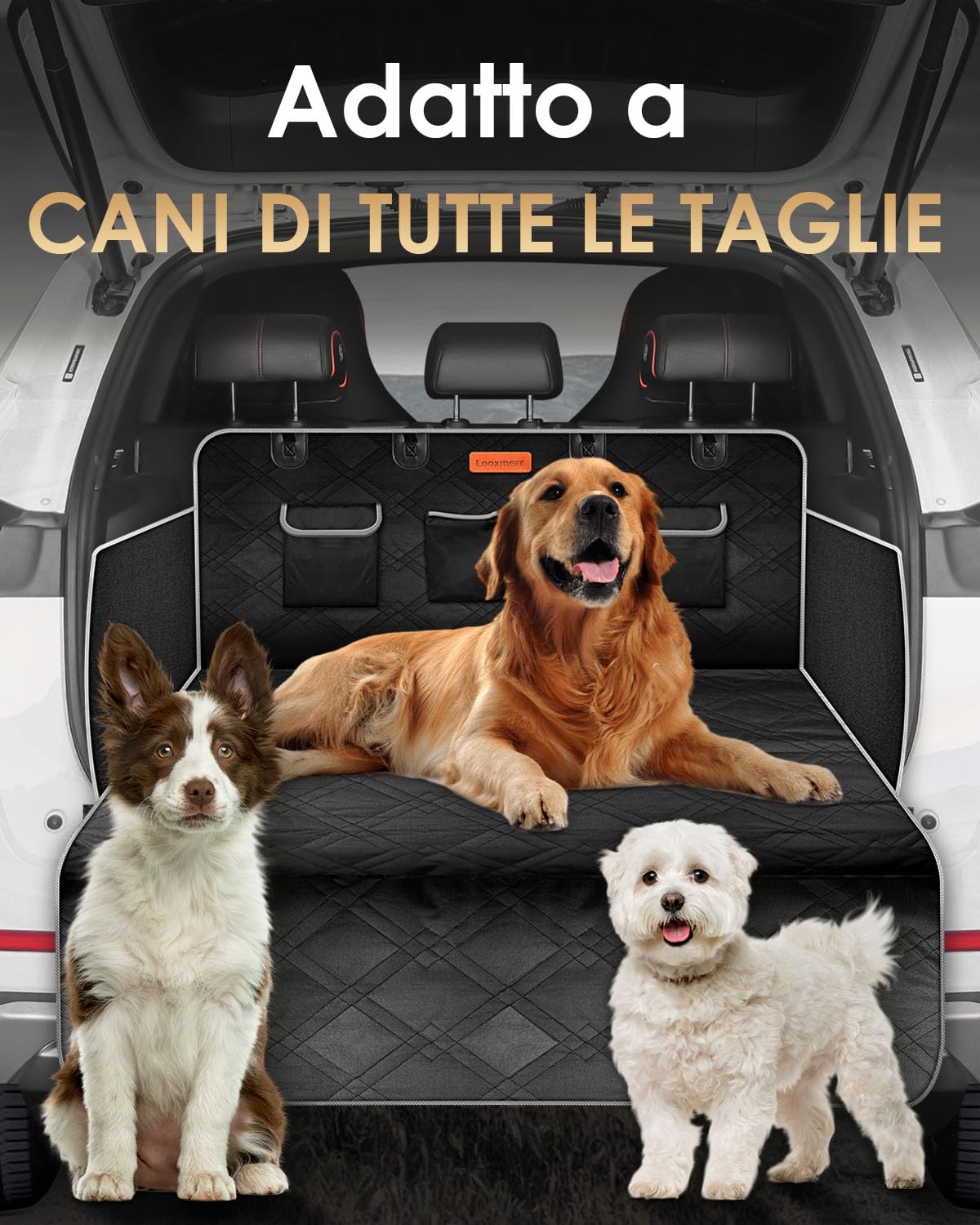 Looxmeer telo bagagliaio auto cani 185x103 impermeabile
