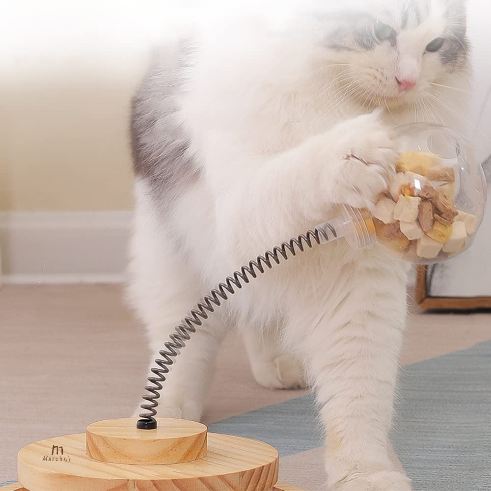 Marchul pista palla gioco interattivo gatto legno 2 livelli