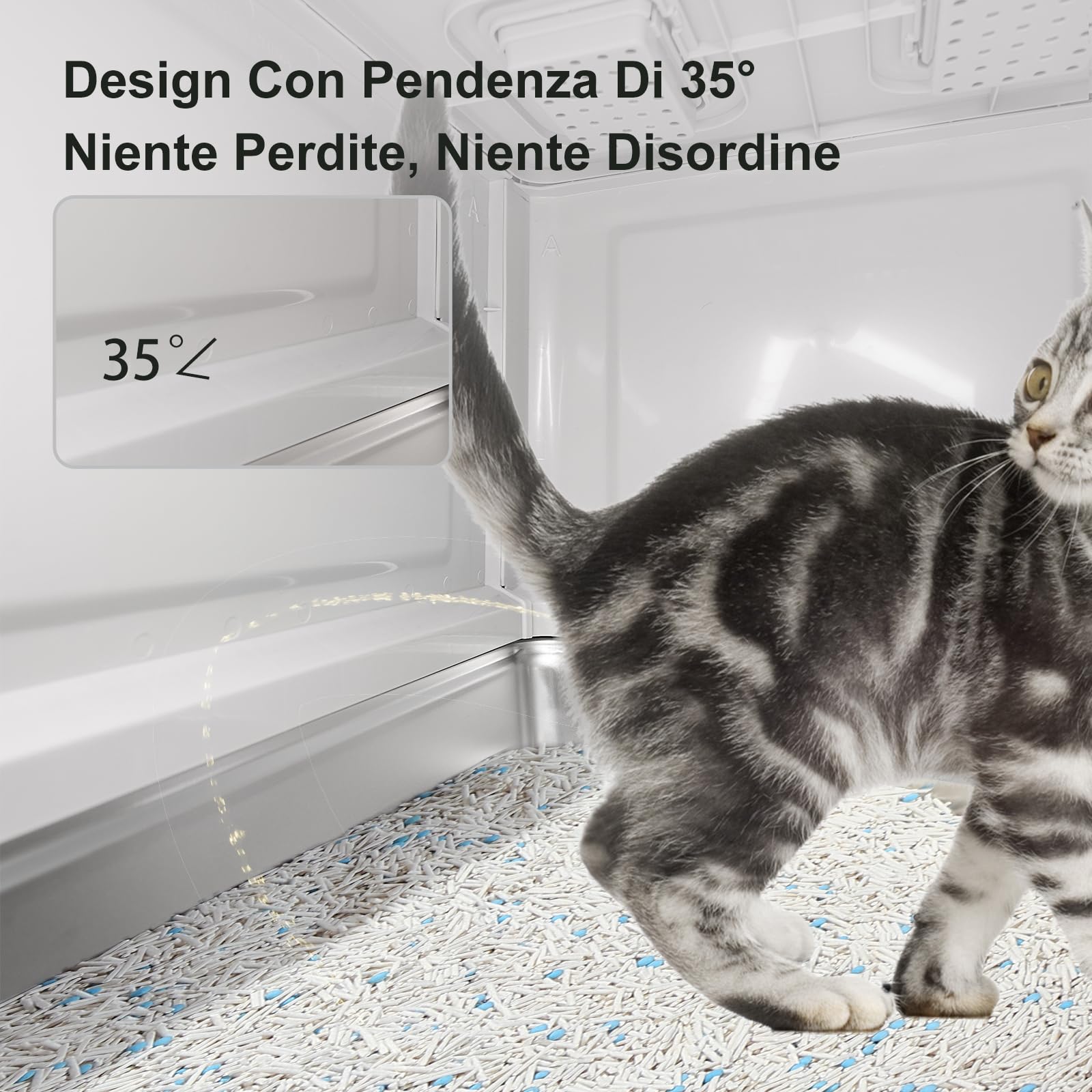 Marchul lettiera chiusa acciaio inox ingresso frontale con paletta