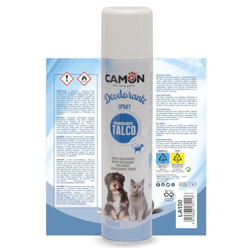Camon Deodorante Spray al Talco 300ml per Cani e Gatti